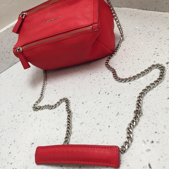 GIVENCHY Red Sugar Goatskin Mini Chain Pandora Bag - Picture 10 of 16